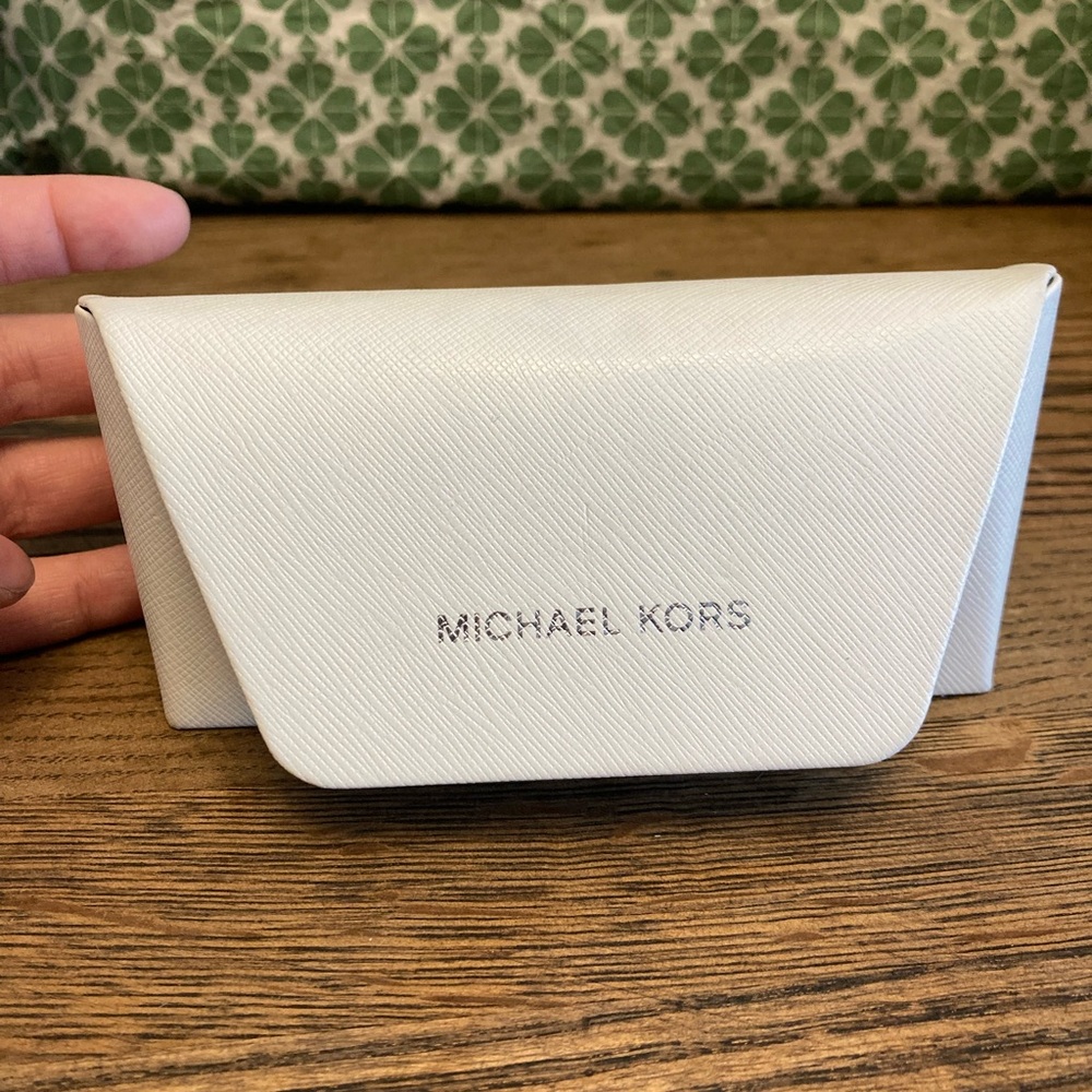 Michael Kors White Glasses Case